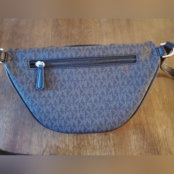 Michael Kors Gray Monogram Belt Bag with Silver Hardware - Picture 3 of 5